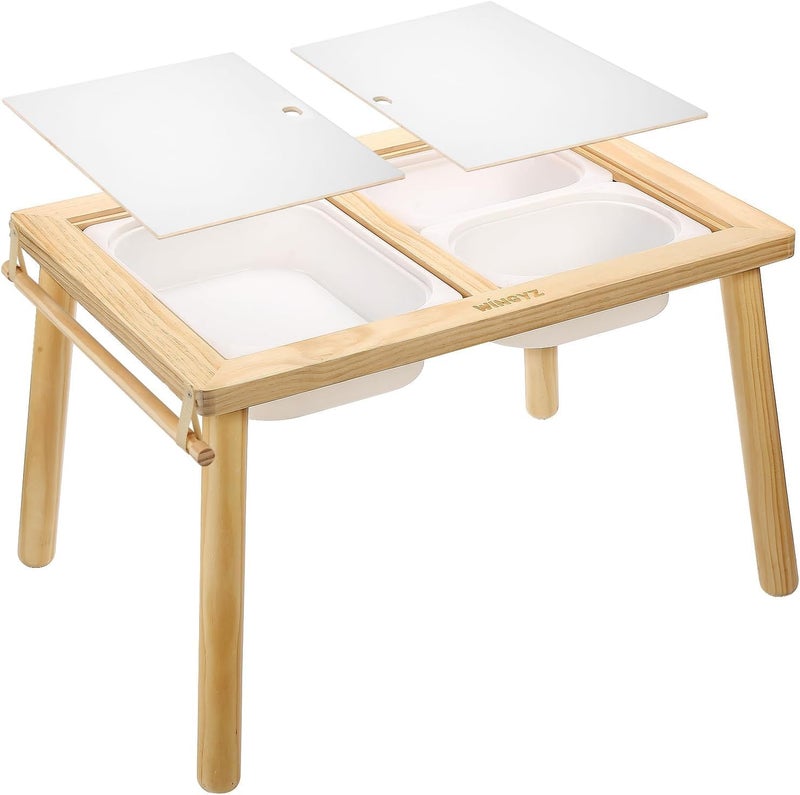 wingyz Kids Table for Play Study Dining Toys Storage, Sensory Tables for Toddler, Activity Table with Storage Bins Birthday Gifts for Boys and Girls - Image 1